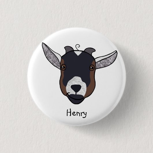 Henry de Goat Badge Ronde Button 3,2 Cm (Voorkant)