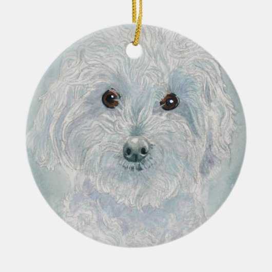 Henry de Maltipoo Keramisch Ornament (Voorkant)