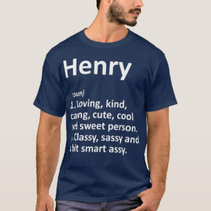 HENRY Definition Persoonlijke naam Funny Gift T-shirt
