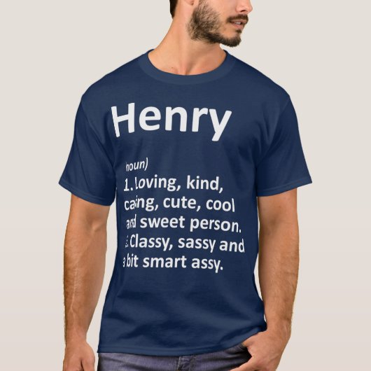 HENRY Definition Persoonlijke naam Funny Gift T-shirt (Voorkant)