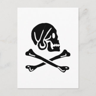 Henry Elke authentieke piratenvlag Briefkaart