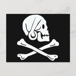 Henry Elke authentieke piratenvlag Briefkaart
