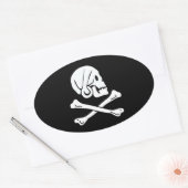 Henry Elke vlag Pirate Flag Ovale Sticker (Envelop)