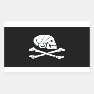 Henry Every Vlag Piraat Vlag Rechthoekige Sticker