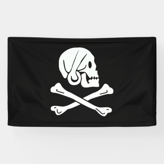Henry Every Vlag Piratenvlag Spandoek (Horizontaal)