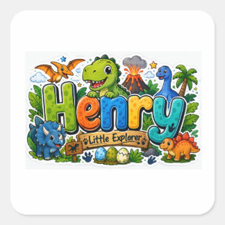 Henry Explorer Dinosaur Persoonlijke Sticker