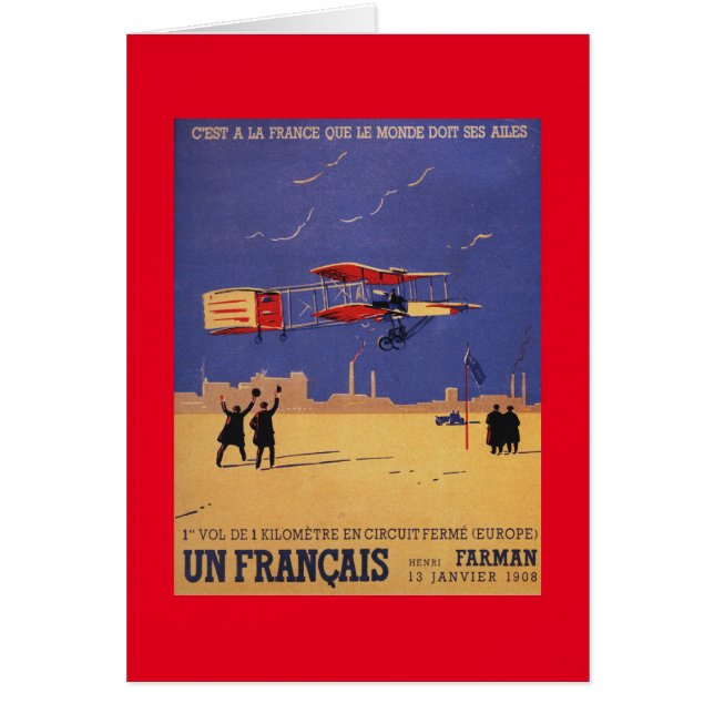 Henry Farman Flies op Issy-les-Moulineaux (Voorkant)