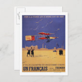 Henry Farman Flies op Issy-les-Moulineaux Briefkaart (Voorkant / Achterkant)