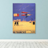 Henry Farman Flies op Issy-les-Moulineaux Canvas Afdruk (Insitu (Houten vloer))