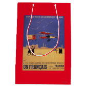 Henry Farman Flies op Issy-les-Moulineaux Medium Cadeauzakje (Achterkant)