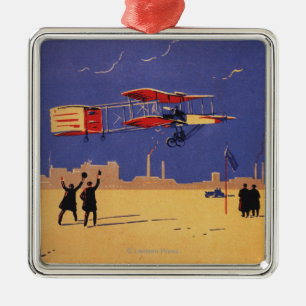 Henry Farman Flies op Issy-les-Moulineaux Metalen Ornament