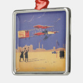 Henry Farman Flies op Issy-les-Moulineaux Metalen Ornament (Links)