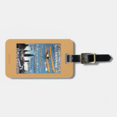 Henry Farman vliegt met het Poster van de Flying M Bagagelabel (Voorkant horizontaal)