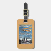 Henry Farman vliegt met het Poster van de Flying M Bagagelabel (Voorkant verticaal)