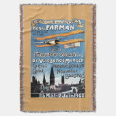 Henry Farman vliegt met het Poster van de Flying M Deken (Voorkant Verticaal)