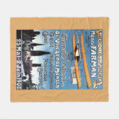 Henry Farman vliegt met het Poster van de Flying M Fleece Deken (Voorkant (Horizontaal))