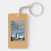 Henry Farman vliegt met het Poster van de Flying M Sleutelhanger (achterkant)