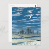 Henry Farrer Winter Scene in Moonlight Briefkaart (Voorkant / Achterkant)