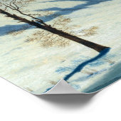 Henry Farrer Winter Scene in Moonlight Poster (Hoek)