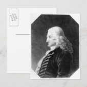 Henry Fielding gegraveerd door Samuel Freeman Briefkaart (Voorkant / Achterkant)