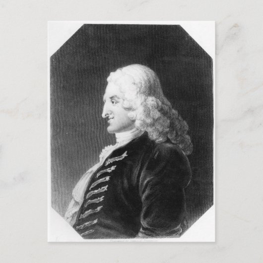 Henry Fielding gegraveerd door Samuel Freeman Briefkaart (Voorkant)