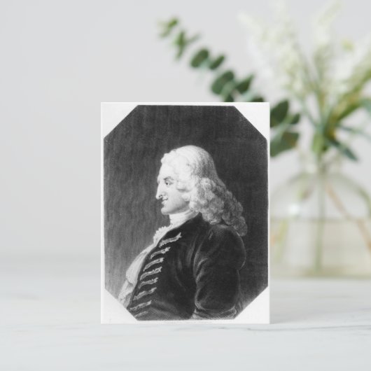 Henry Fielding gegraveerd door Samuel Freeman Briefkaart (Staand voorkant)