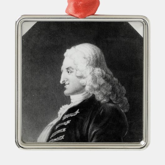 Henry Fielding gegraveerd door Samuel Freeman Metalen Ornament (Voorkant)