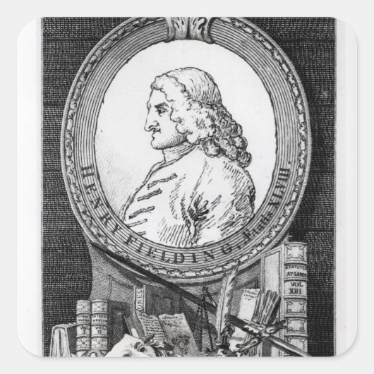 Henry Fielding in de achtenveertigste eeuw Vierkante Sticker (Voorkant)