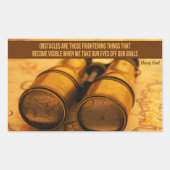 Henry Ford Inspirerend citaat "obstakels" Rechthoekige Sticker (Voorkant)