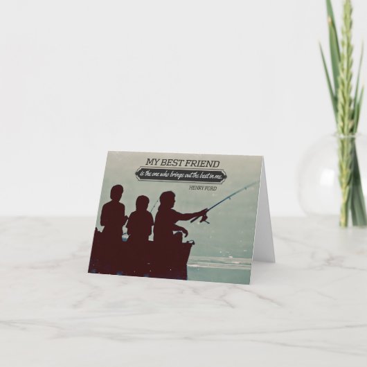 Henry Ford Inspirerend Quote "Beste vriend" Bedankkaart (Voorkant)