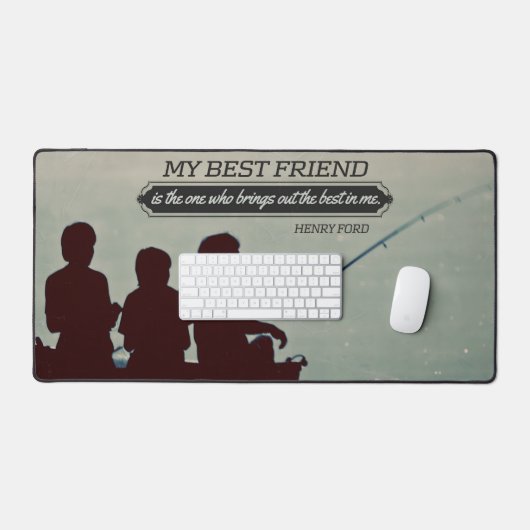 Henry Ford Inspirerend Quote "Beste vriend" Bureaumat (Keyboard & Muis)