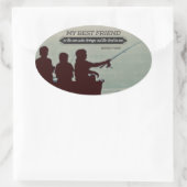 Henry Ford Inspirerend Quote "Beste vriend" Ovale Sticker (Tas)