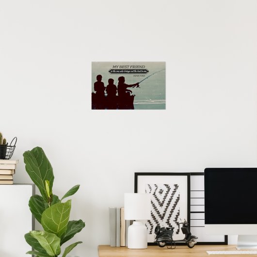 Henry Ford Inspirerend Quote "Beste vriend" Poster (Thuiskantoor)