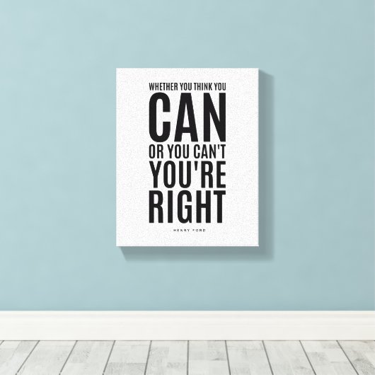 Henry Ford | Inspirerend Quote Wall Art Canvas Afdruk (Insitu (Houten vloer))