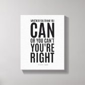 Henry Ford | Inspirerend Quote Wall Art Canvas Afdruk (Voorkant)
