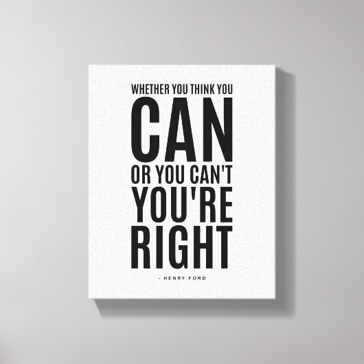 Henry Ford | Inspirerend Quote Wall Art Canvas Afdruk (Voorkant)