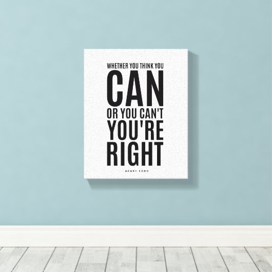 Henry Ford | Inspirerende quote Canvas Afdruk (Insitu (Houten vloer))