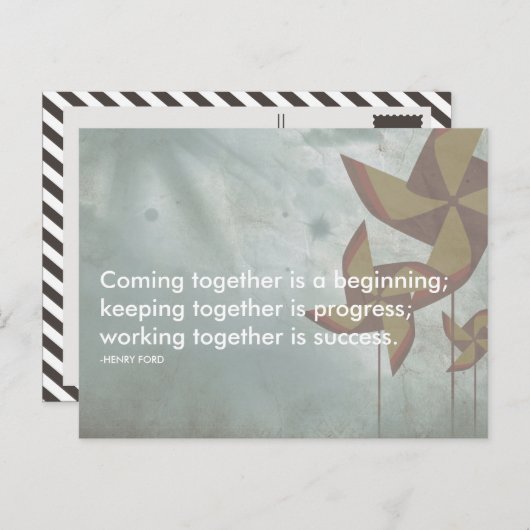 henry ford Succesquote Briefkaart (Voorkant / Achterkant)