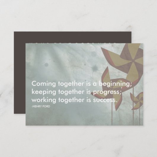 henry ford Succesquote Kaart (Voorkant / Achterkant)