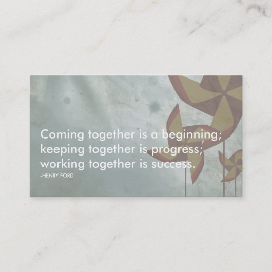 henry ford Succesquote Visitekaartje (Voorkant)