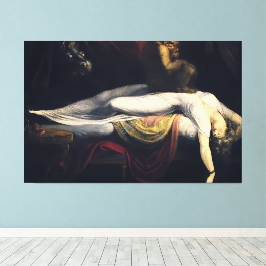 Henry Fuseli De nachtmerrie Canvas Afdruk (Insitu (Houten vloer))