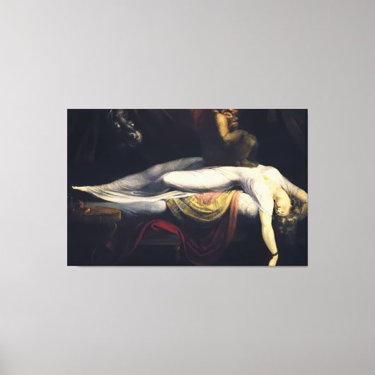 Henry Fuseli De nachtmerrie Canvas Afdruk (Voorkant)