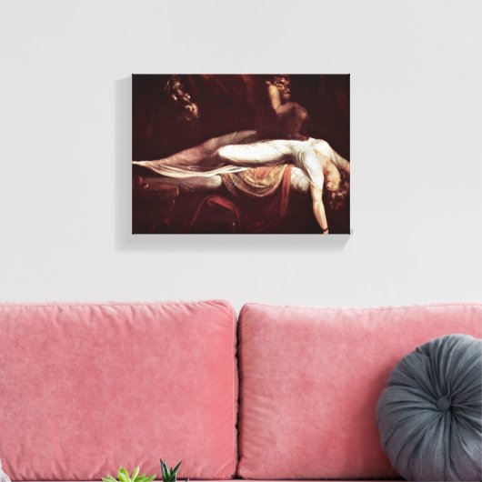 Henry Fuseli - The Nightmare Canvas Afdruk (Insitu (Woonkamer))