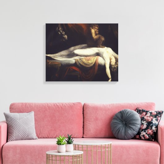 Henry Fuseli - The Nightmare Canvas Afdruk (Insitu (Woonkamer))