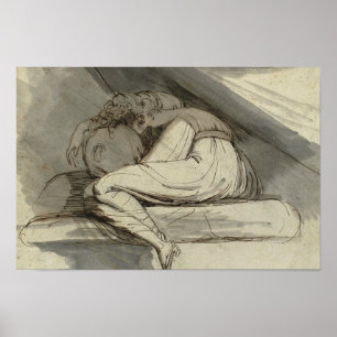 Henry Fuseli - Vrouwen zitten in elkaar. Poster