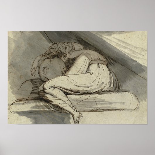 Henry Fuseli - Vrouwen zitten in elkaar. Poster (Voorkant)