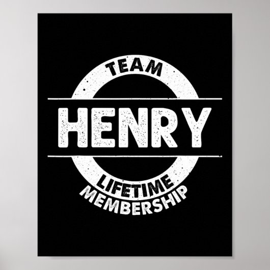 Henry Gift Funny Achternaam Familie Boom Verjaarda Poster (Voorkant)