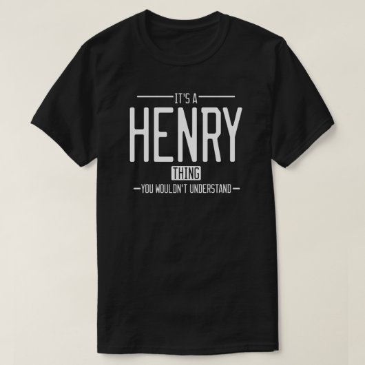 Henry grappige achternaam grappige familie t-shirt (Design voorkant)