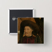 Henry het detail van de Navigator van Polyptych Vierkante Button 5,1 Cm (Voorkant /achterkant)