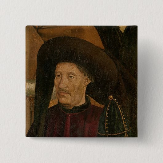 Henry het detail van de Navigator van Polyptych Vierkante Button 5,1 Cm (Voorkant)